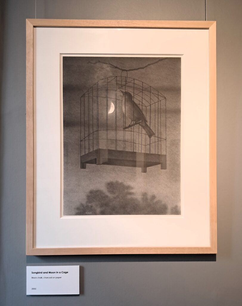 Una delle opere di Martin Huxter, dalla mostra "The Nightingale Suite"